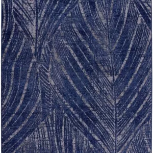 citak,indigo,palms,1220/100 blue,area rug,modern