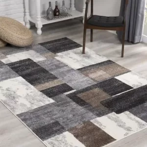 sunshine,koshani,comfort 4209 brown,area rug,runner,geometric