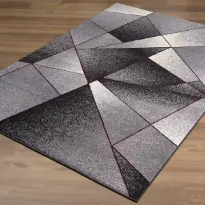 sunshine,koshani,comfort 4470 grey red,area rug,runner,geometric