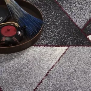 sunshine,koshani,comfort 4470 grey red,area rug,runner,geometric