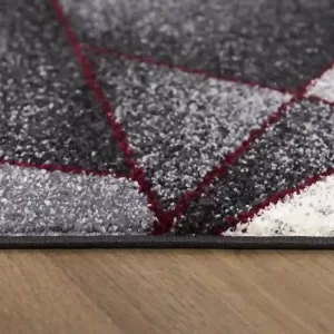 sunshine,koshani,comfort 4470 grey red,area rug,runner,geometric
