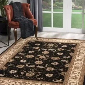 sunshine,koshani,jaipur 2117 black,area rug,runner,traditional,floral