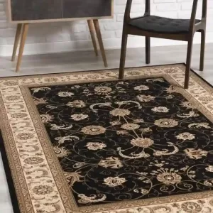 sunshine,koshani,jaipur 2117 black,area rug,runner,traditional,floral