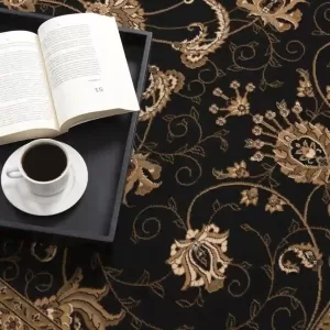 sunshine,koshani,jaipur 2117 black,area rug,runner,traditional,floral