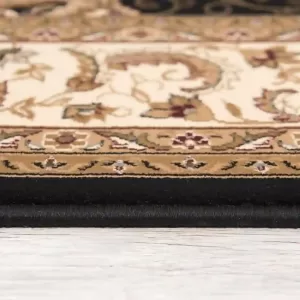 sunshine,koshani,jaipur 2117 black,area rug,runner,traditional,floral