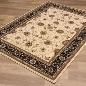 sunshine,koshani,jaipur 2117 cream black,area rug,runner,traditional,floral