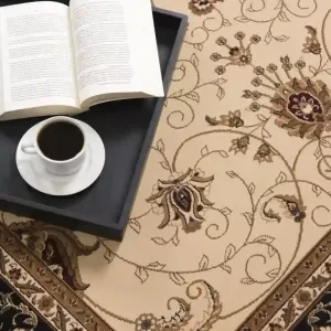 sunshine,koshani,jaipur 2117 cream black,area rug,runner,traditional,floral