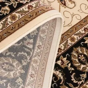 sunshine,koshani,jaipur 2117 cream black,area rug,runner,traditional,floral
