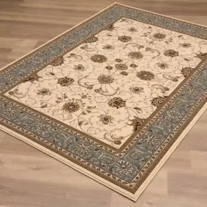 sunshine,koshani,jaipur 2117 cream blue,area rug,runner,traditional,floral