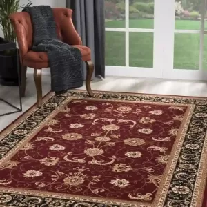 sunshine,koshani,jaipur 2117 red black,area rug,runner,traditional,floral