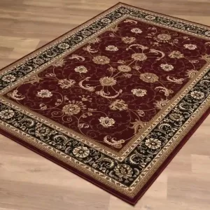 sunshine,koshani,jaipur 2117 red black,area rug,runner,traditional,floral