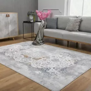 sunshine,koshani,meraki 1143 grey,area rug,distressed,traditional