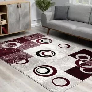 sunshine,koshani,vegas 6704 red,area rug,runner,geometric