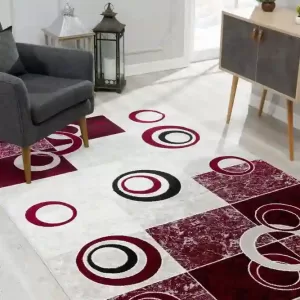 sunshine,koshani,vegas 6704 red,area rug,runner,geometric