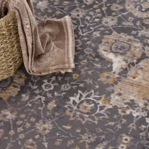 sunshine,koshani,vienna 1560 grey,area rug,runner,distressed,traditional,floral
