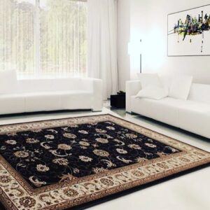 sunshine,koshani,jaipur 2117 black,area rug,runner,traditional,floral